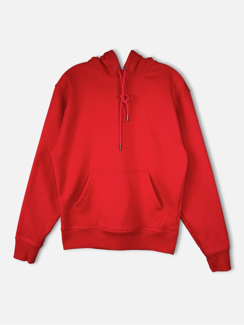 Champion Powerblend C Logo Pullover Hoodie Team Red Scarlet Men S